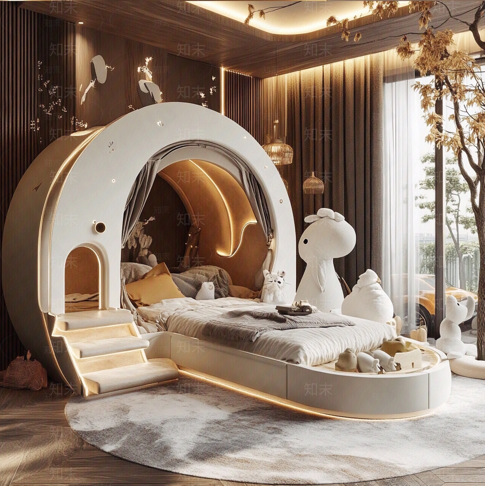 现代卧室贴图下载【ID:1183794371】