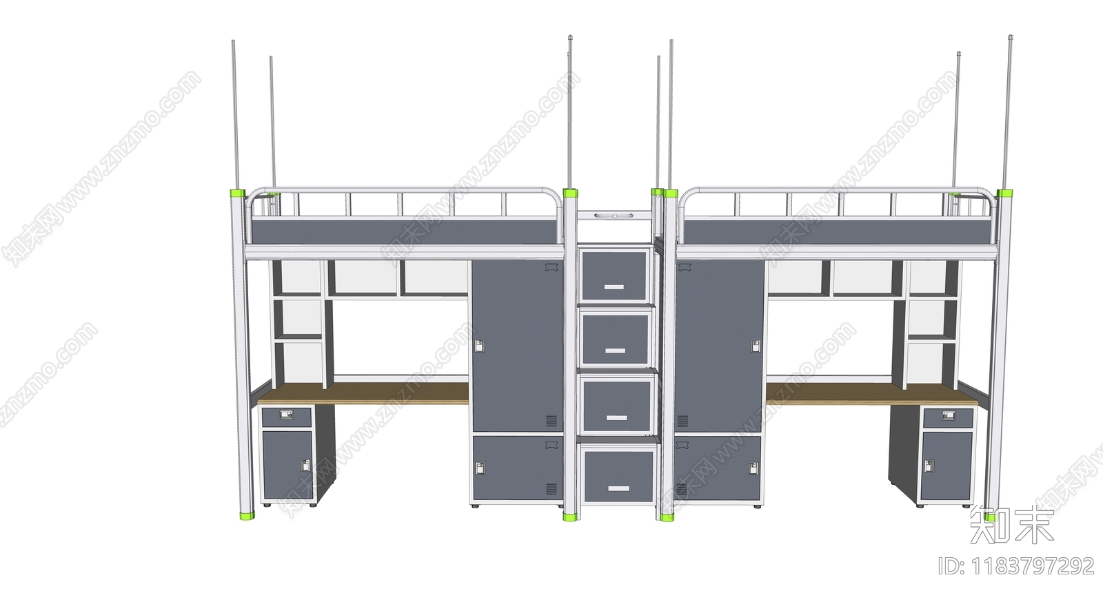现代简约上下床SU模型下载【ID:1183797292】