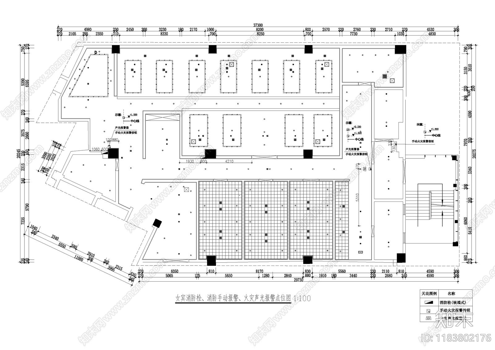 新中式中式酒店施工图下载【ID:1183802176】
