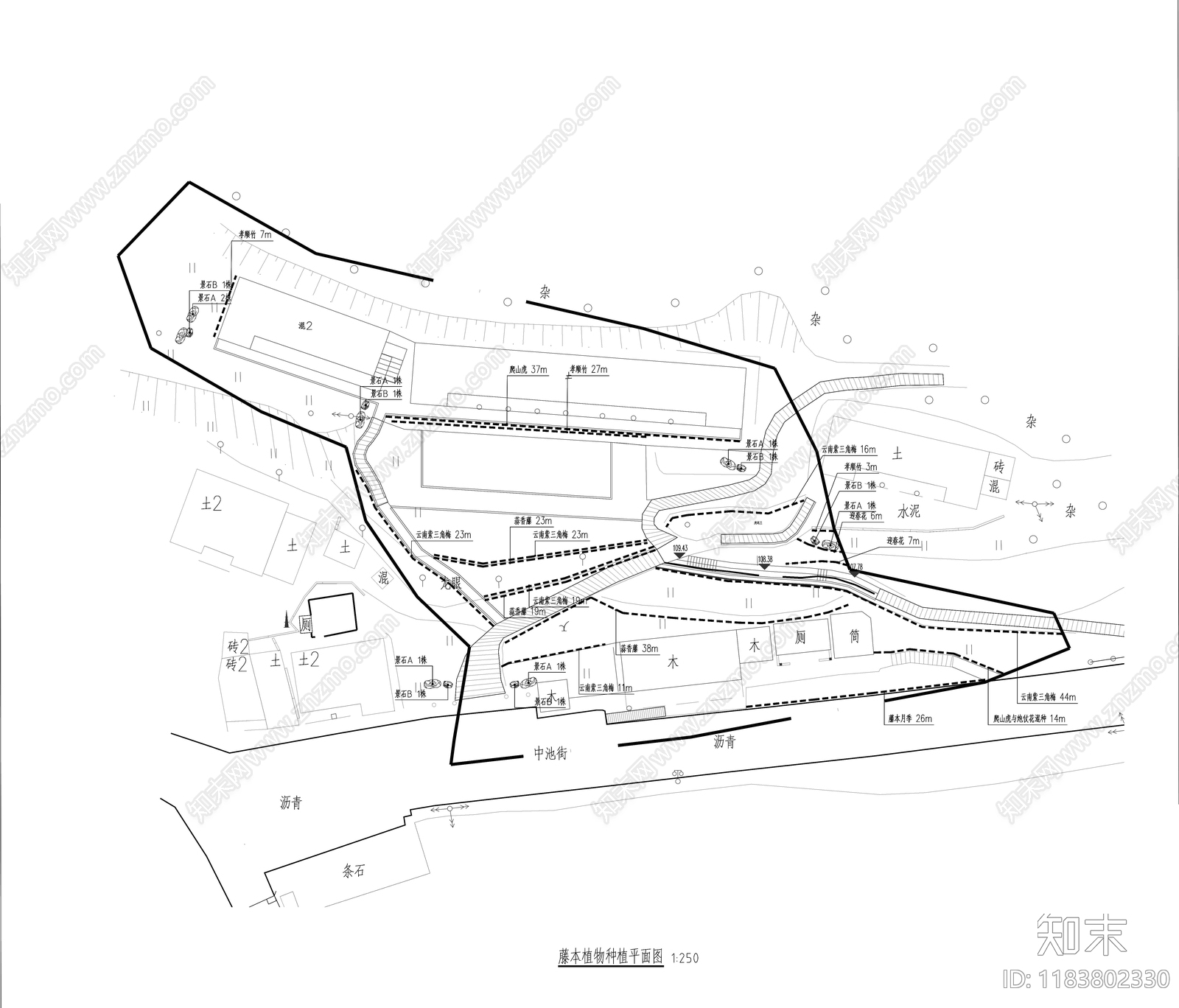 景观平面图cad施工图下载【ID:1183802330】