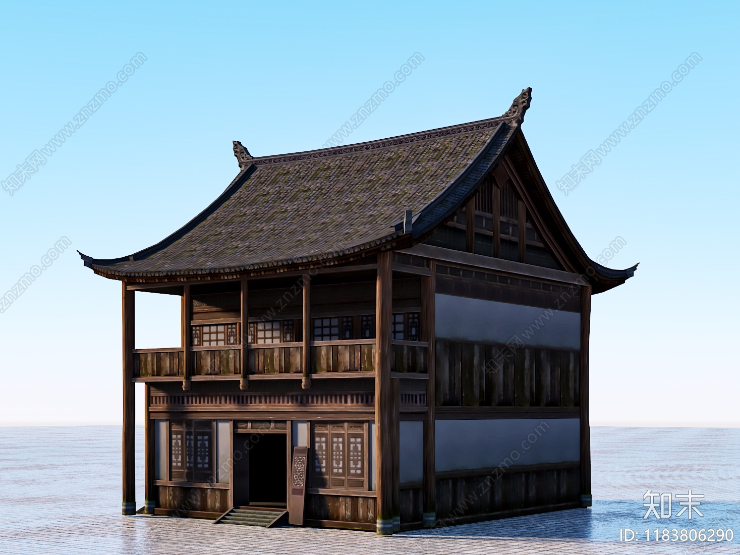 中式古建3D模型下载【ID:1183806290】