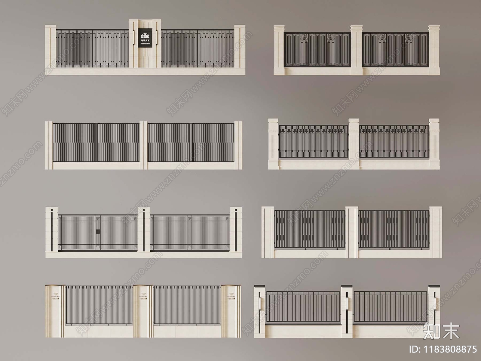 欧式栏杆3D模型下载【ID:1183808875】