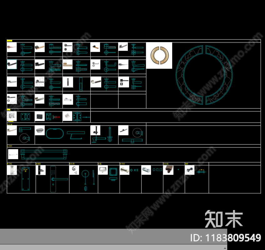 现代家装图库施工图下载【ID:1183809549】