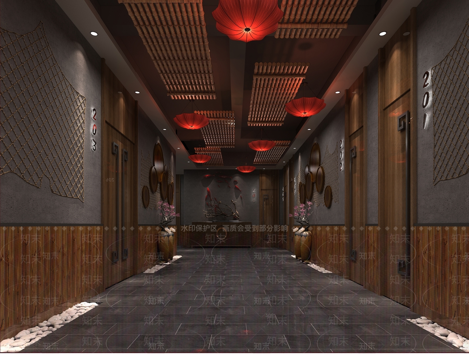 新中式火锅店3D模型下载【ID:1183814670】