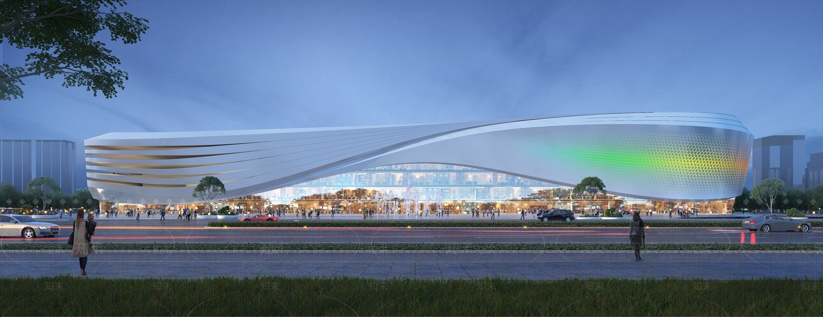 现代商场外观3D模型下载【ID:1183818399】