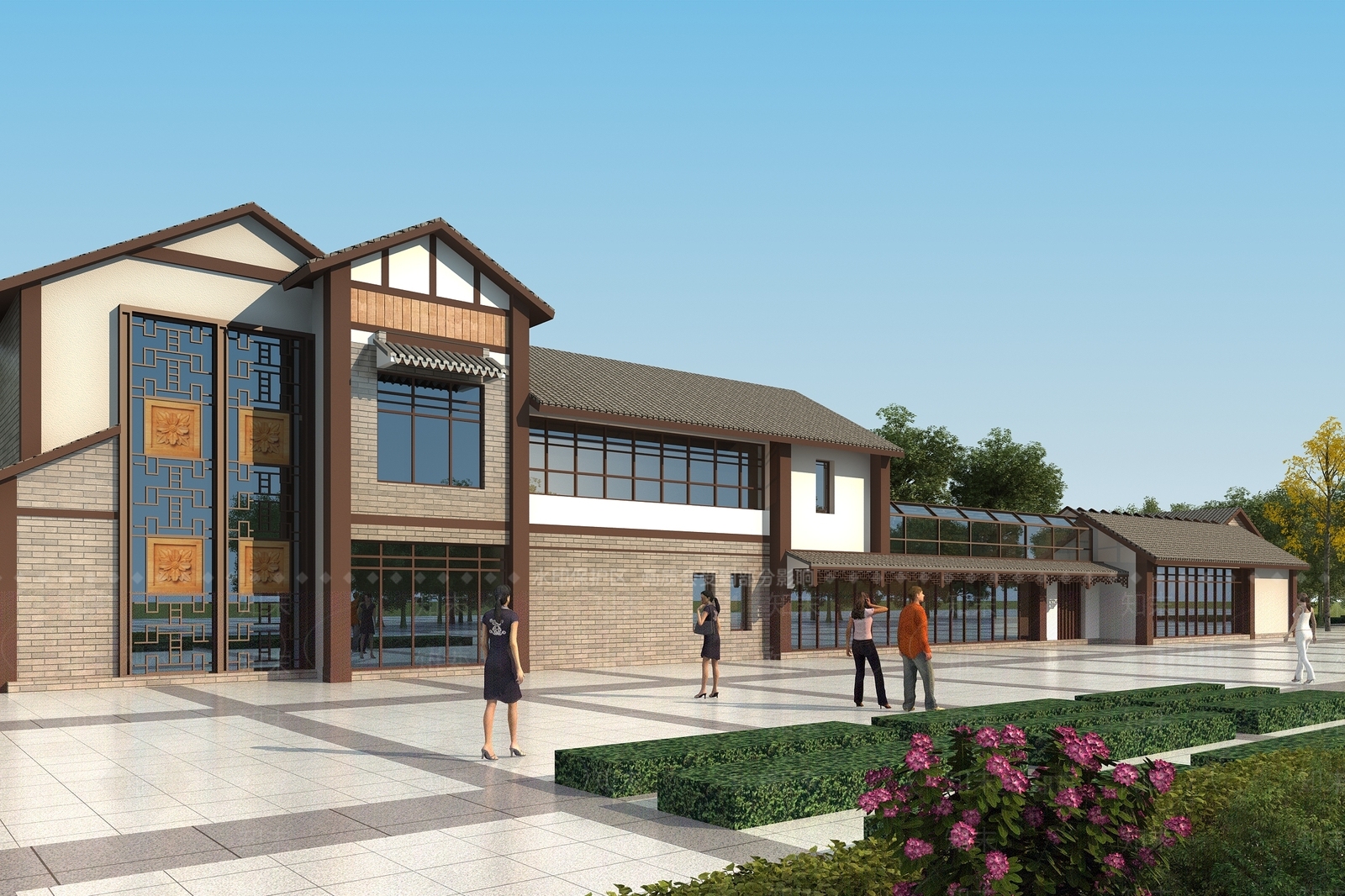 新中式古建3D模型下载【ID:1183825281】
