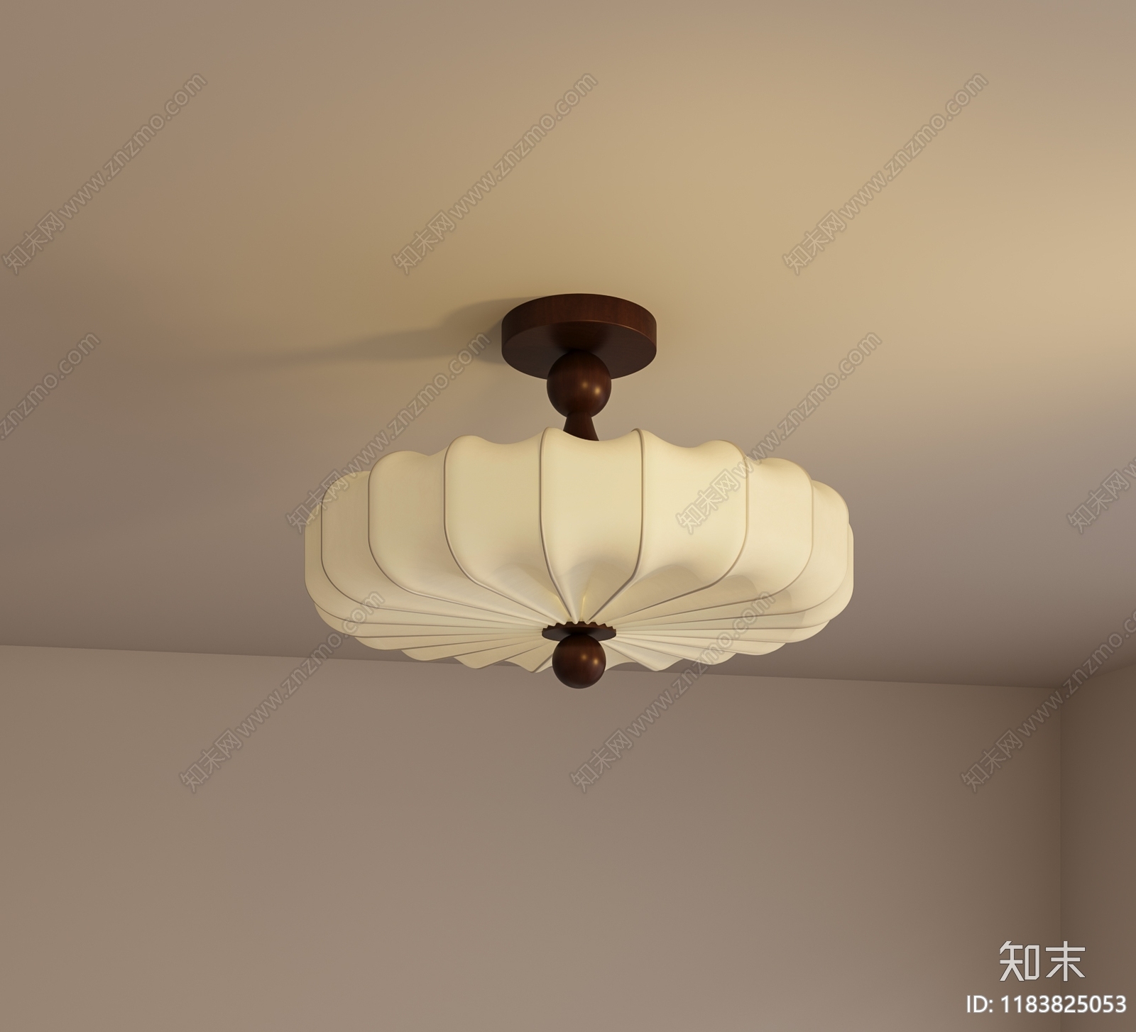 法式中古吸顶灯3D模型下载【ID:1183825053】