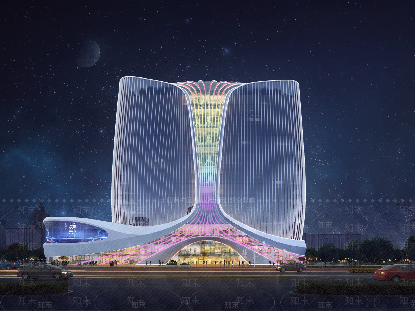 现代商场外观3D模型下载【ID:1183834563】