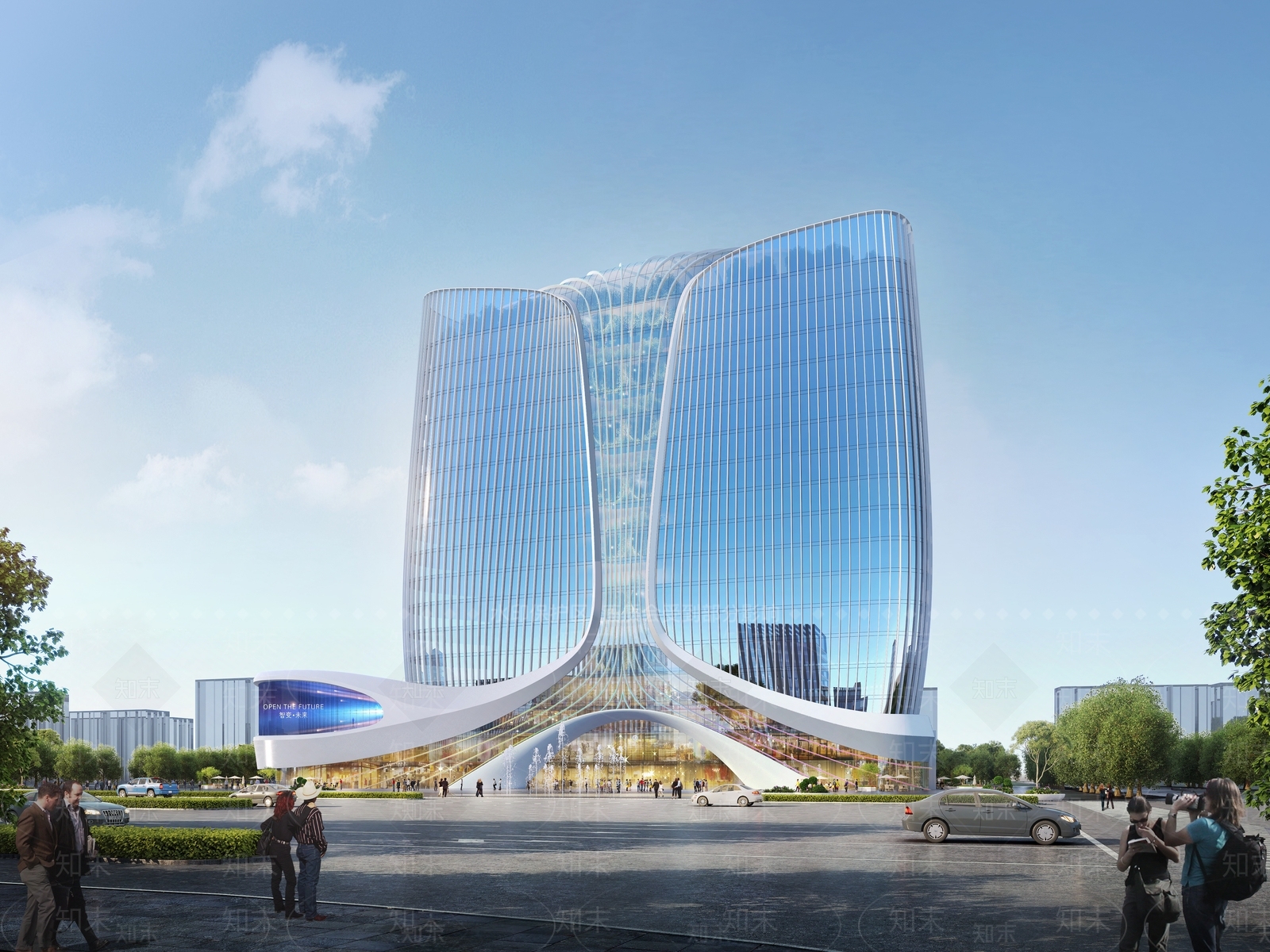 现代商场外观3D模型下载【ID:1183834563】
