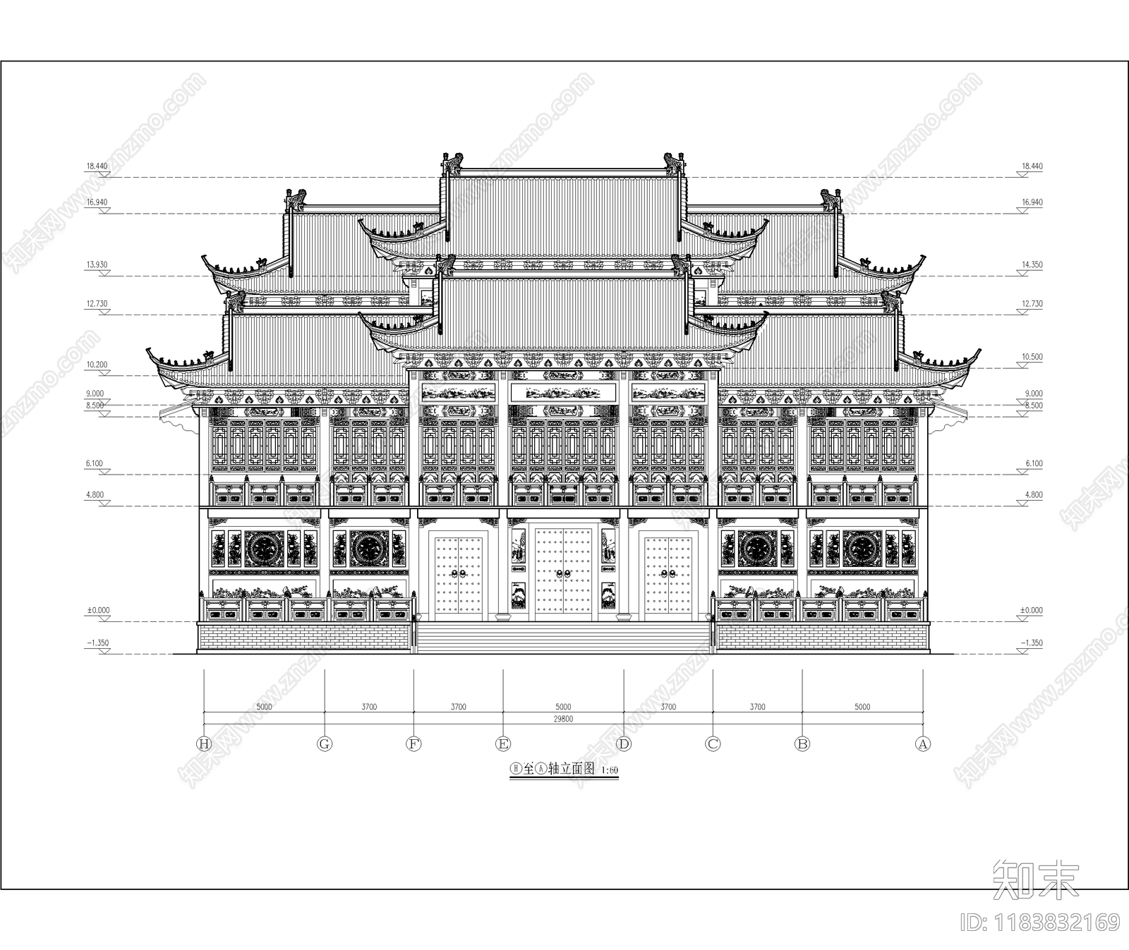 中式古建施工图下载【ID:1183832169】