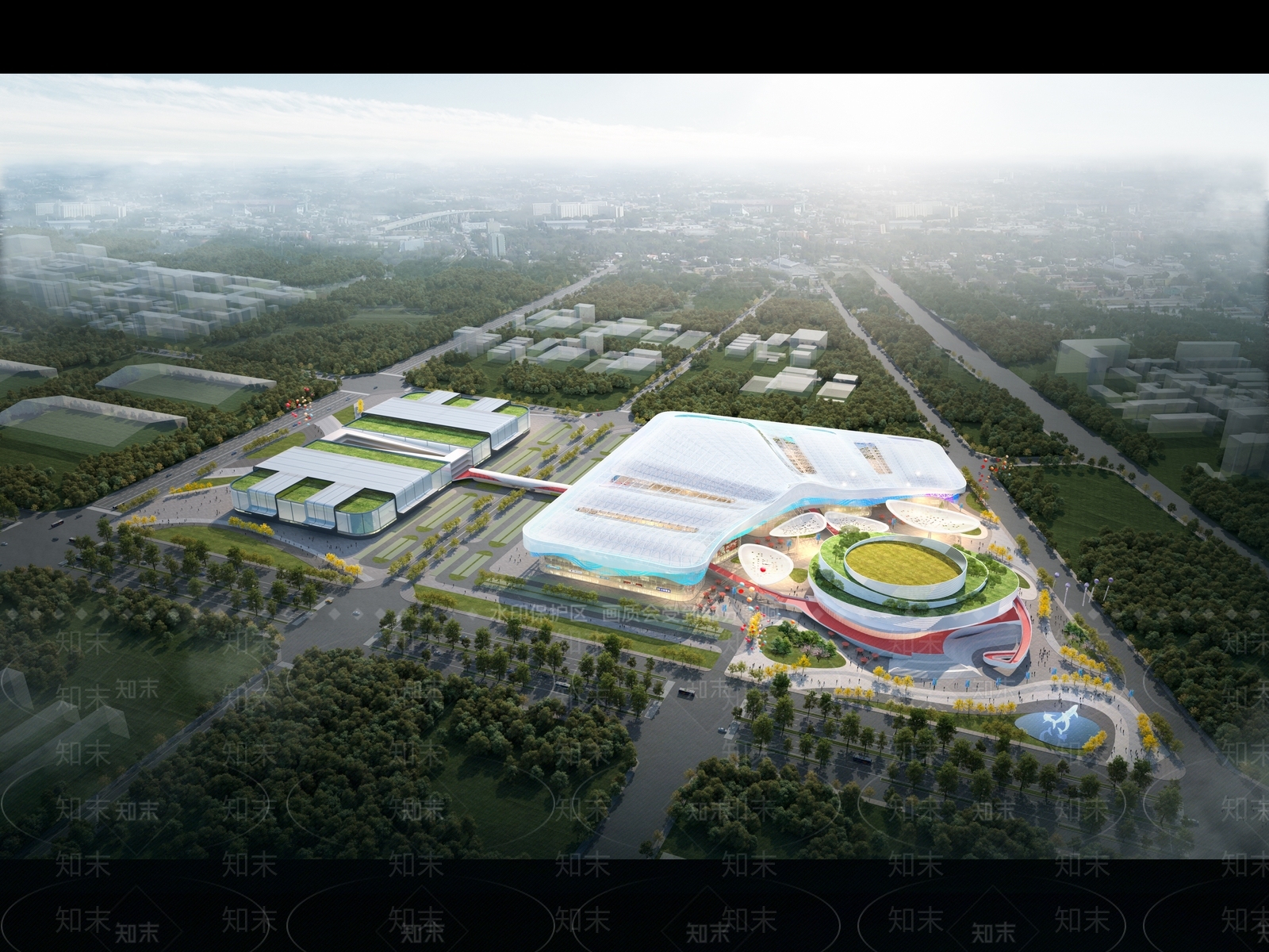 现代商场建筑SU模型下载【ID:1183835502】