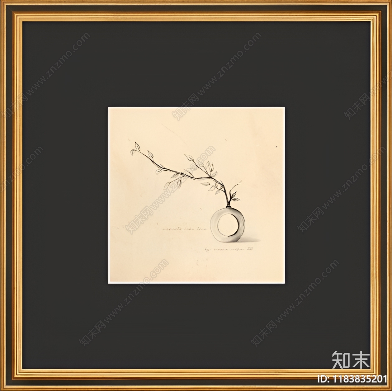 中古简约挂画贴图下载【ID:1183835201】