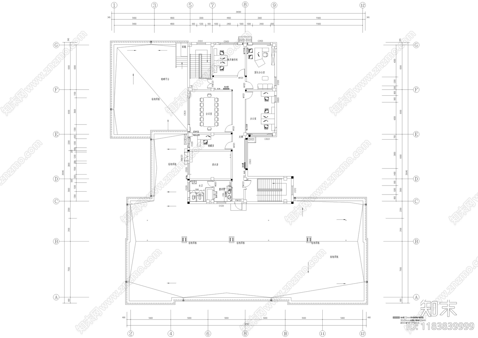 现代幼儿园cad施工图下载【ID:1183839999】