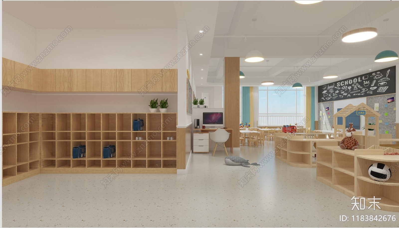 现代幼儿园cad施工图下载【ID:1183842676】