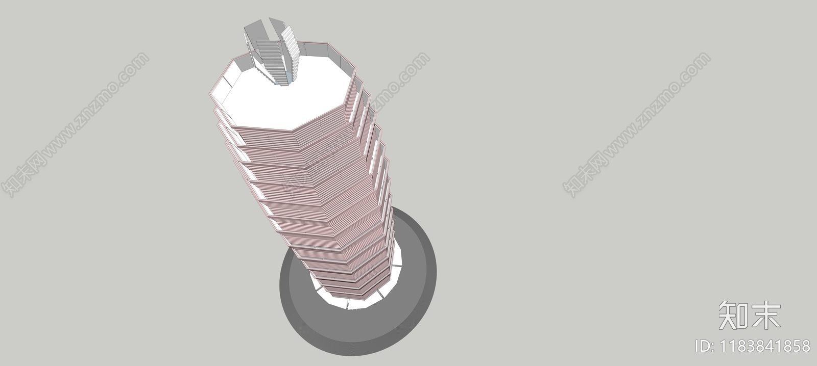 现代办公楼SU模型下载【ID:1183841858】