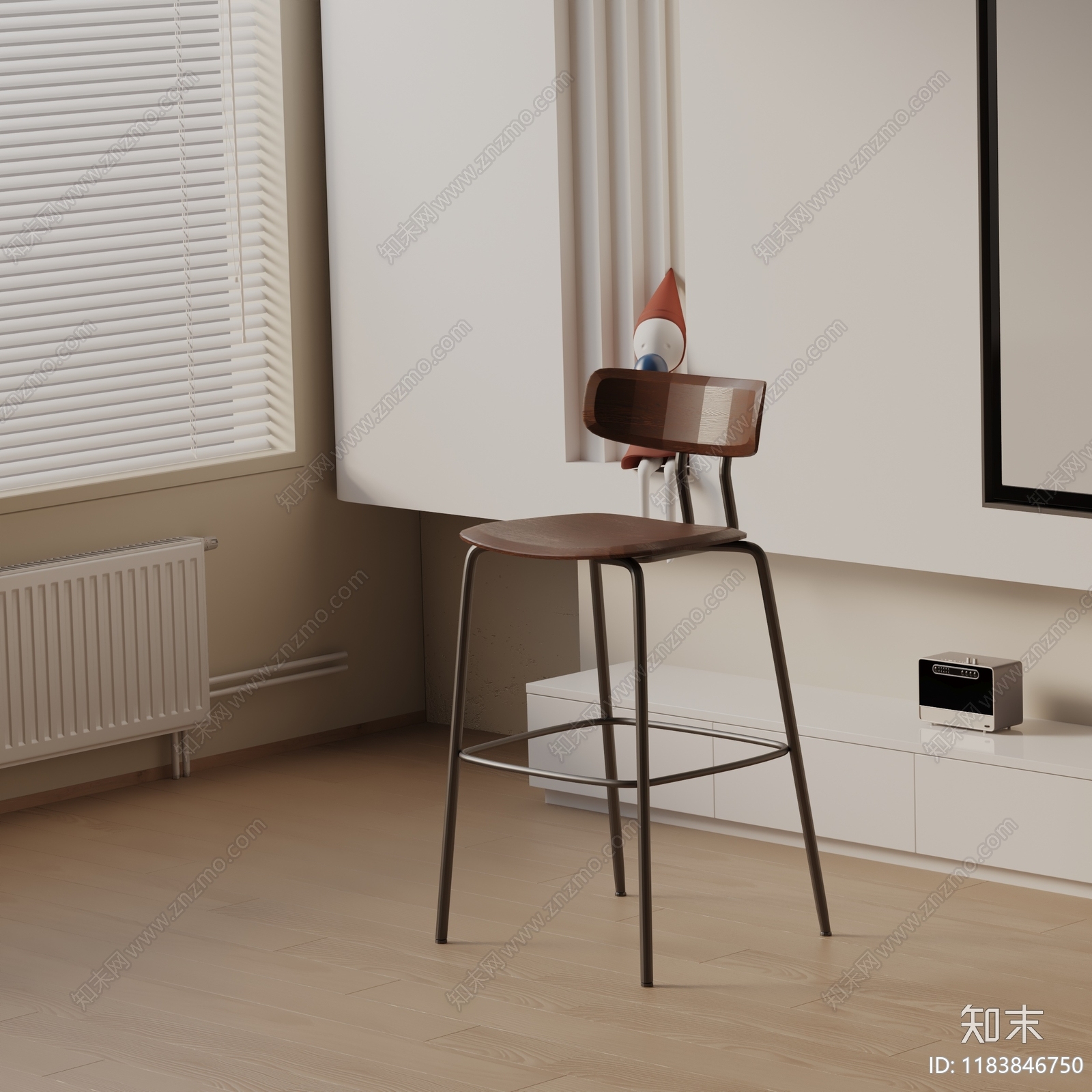 现代吧椅3D模型下载【ID:1183846750】