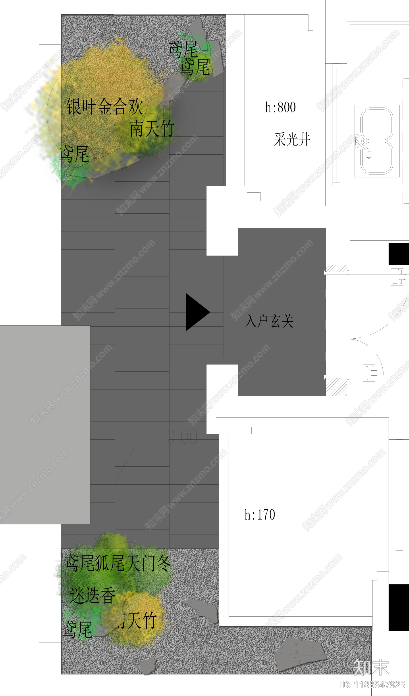 新中式日式庭院cad施工图下载【ID:1183847925】