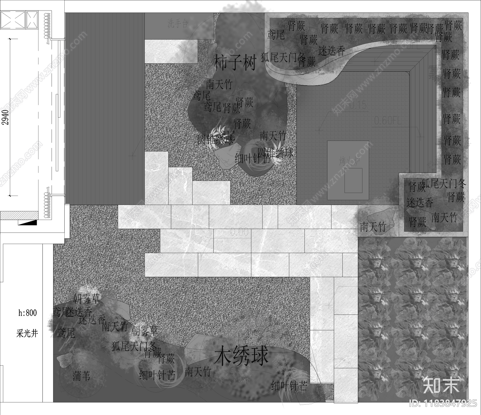 新中式日式庭院cad施工图下载【ID:1183847925】
