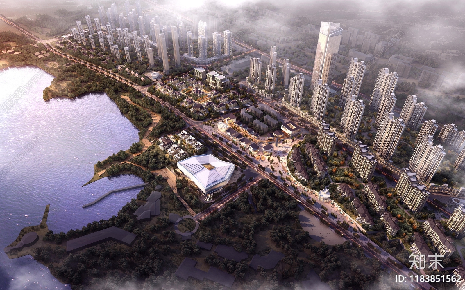 现代产业园建筑cad施工图下载【ID:1183851562】