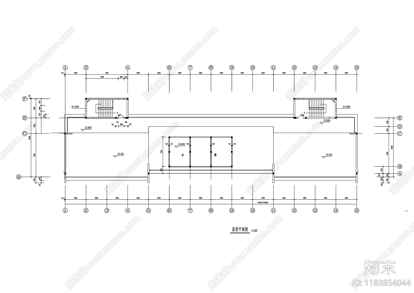 现代民宿建筑cad施工图下载【ID:1183854044】