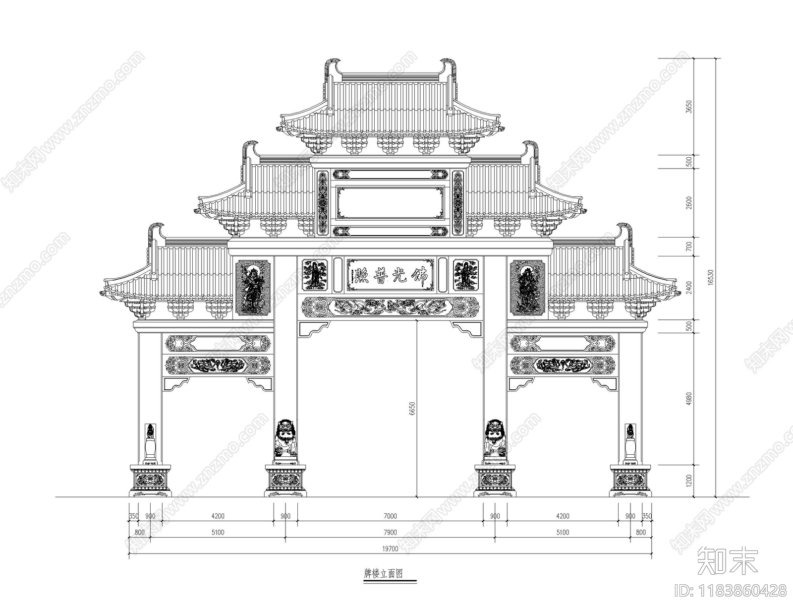 中式古建cad施工图下载【ID:1183860428】