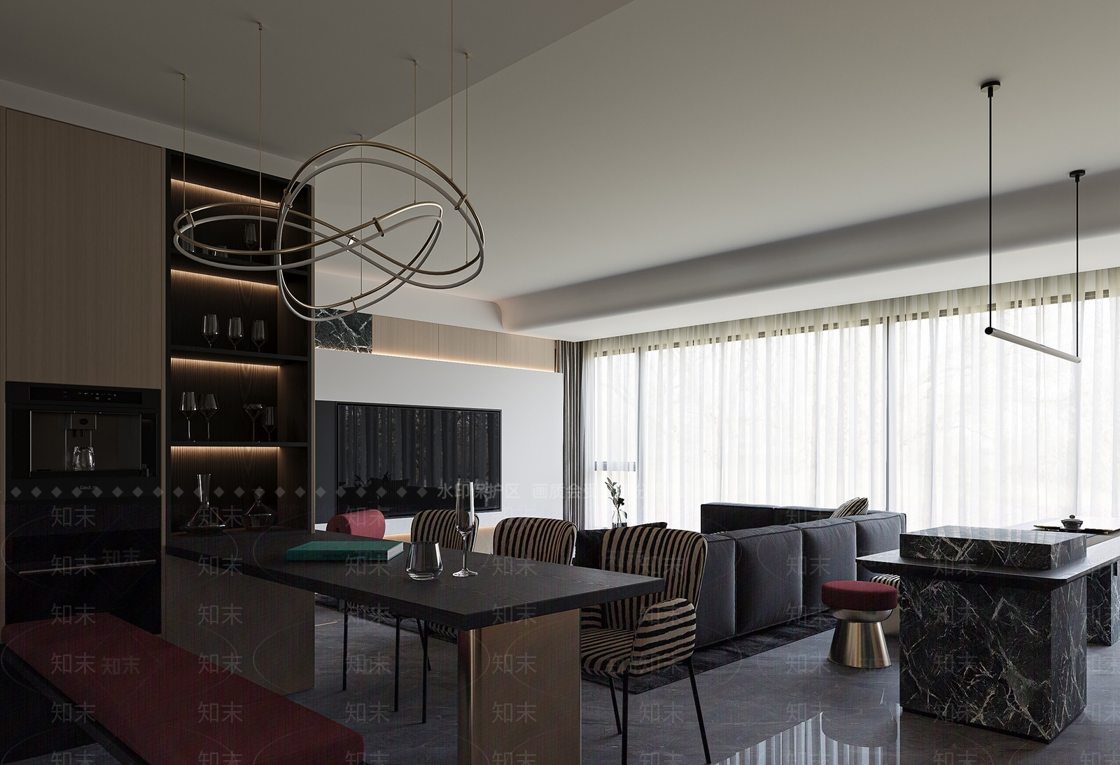现代会议室3D模型下载【ID:1214992140】