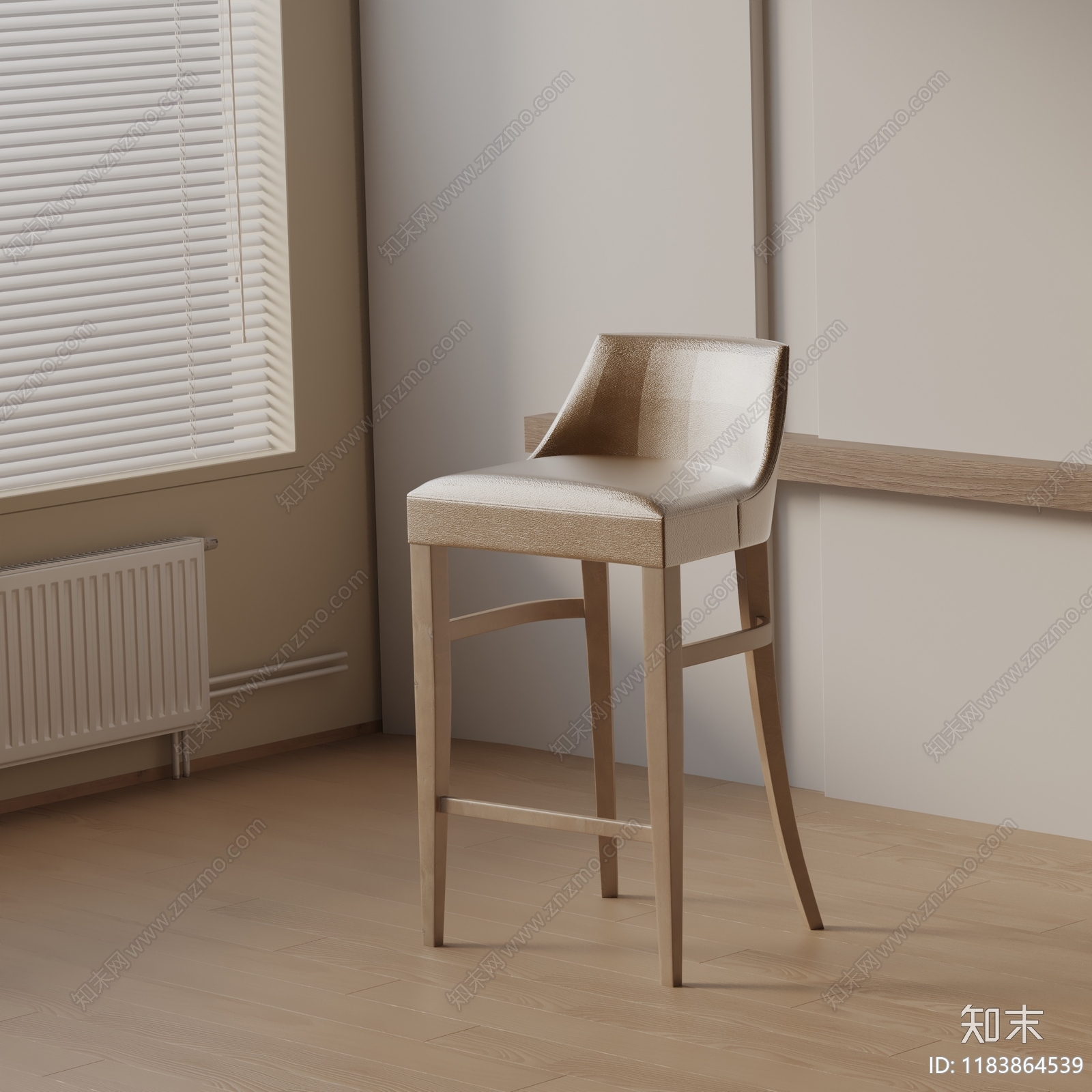 现代吧椅3D模型下载【ID:1183864539】