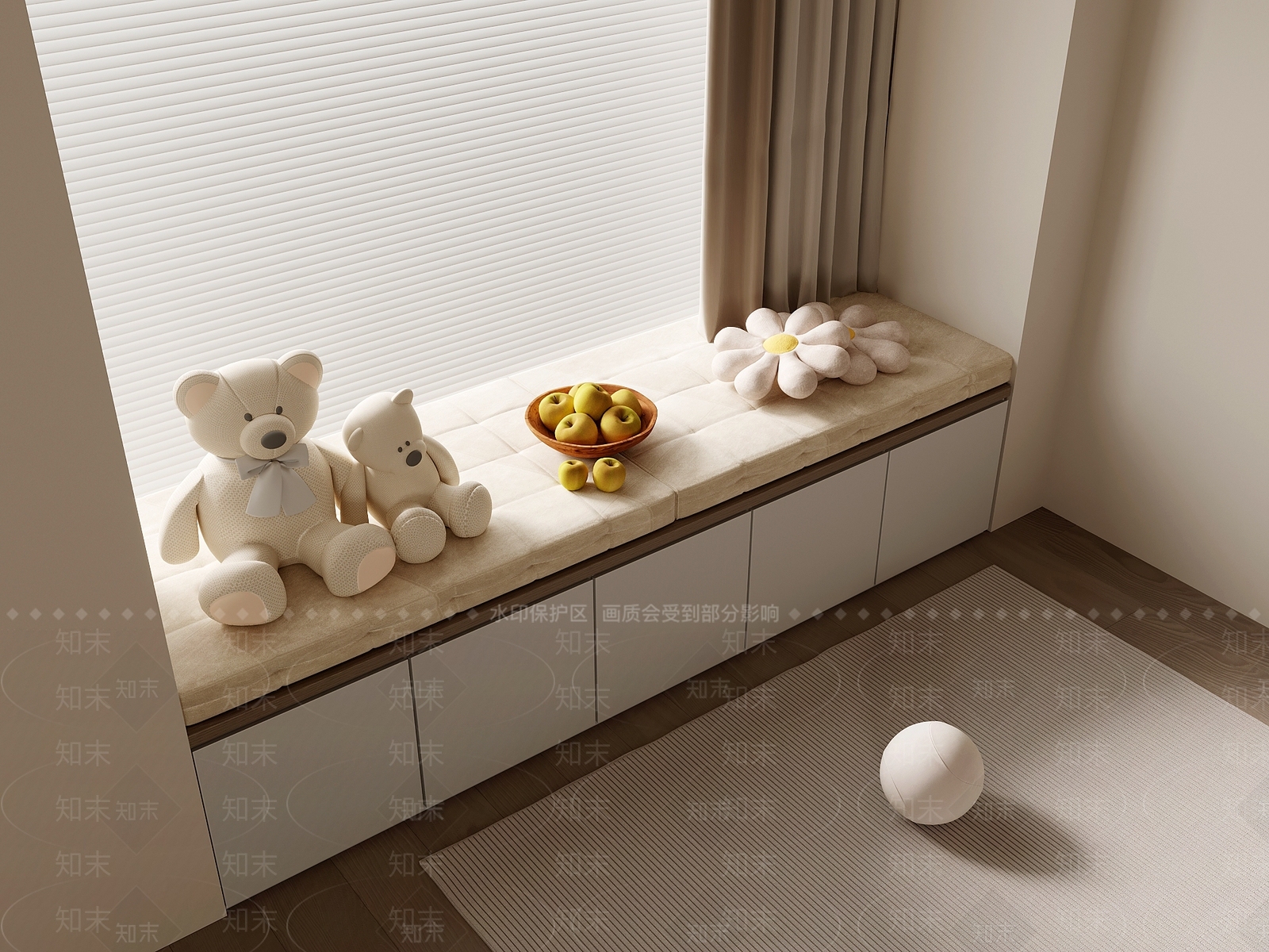 现代飘窗3D模型下载【ID:1183864554】