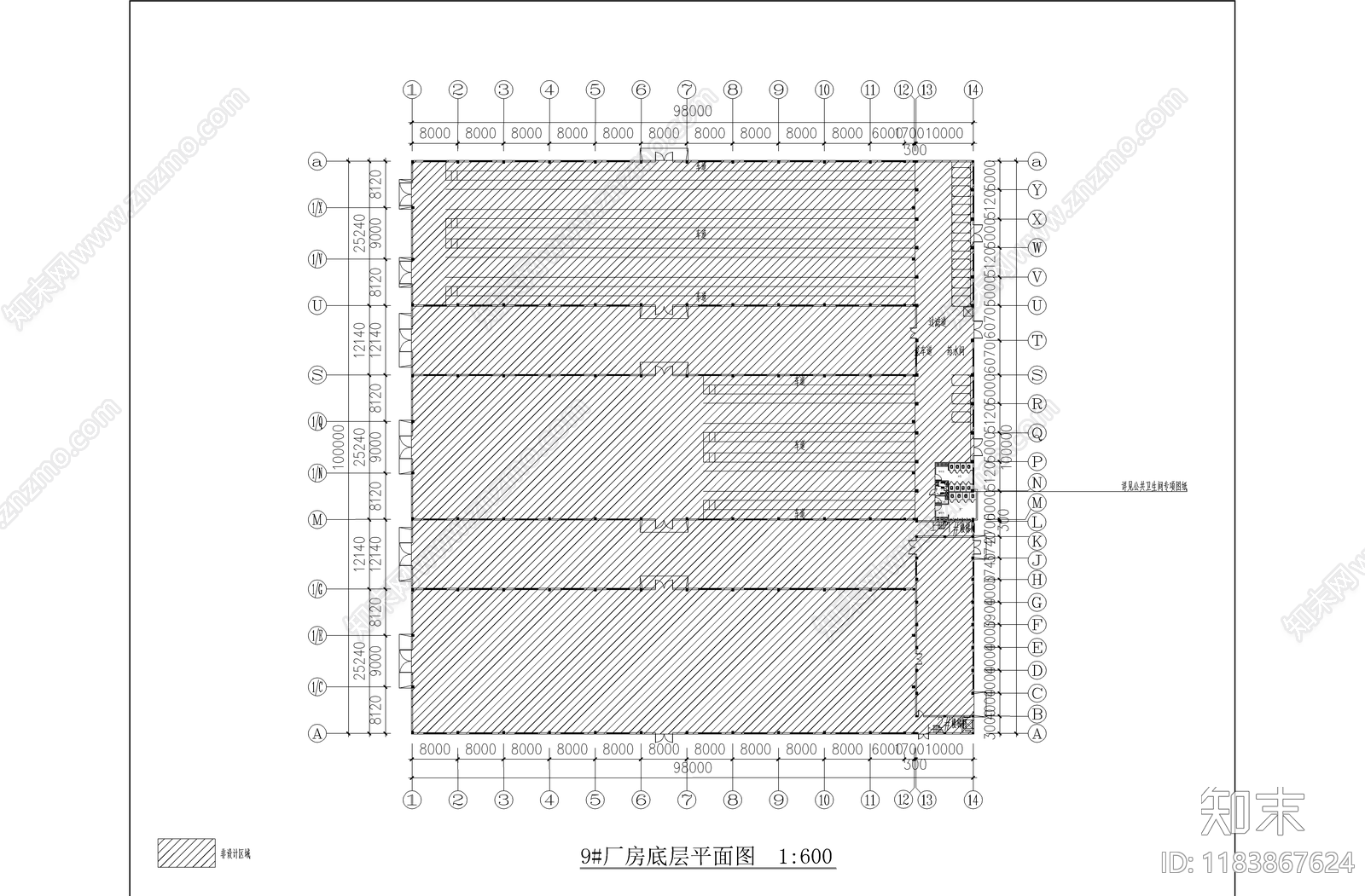 现代宿舍cad施工图下载【ID:1183867624】