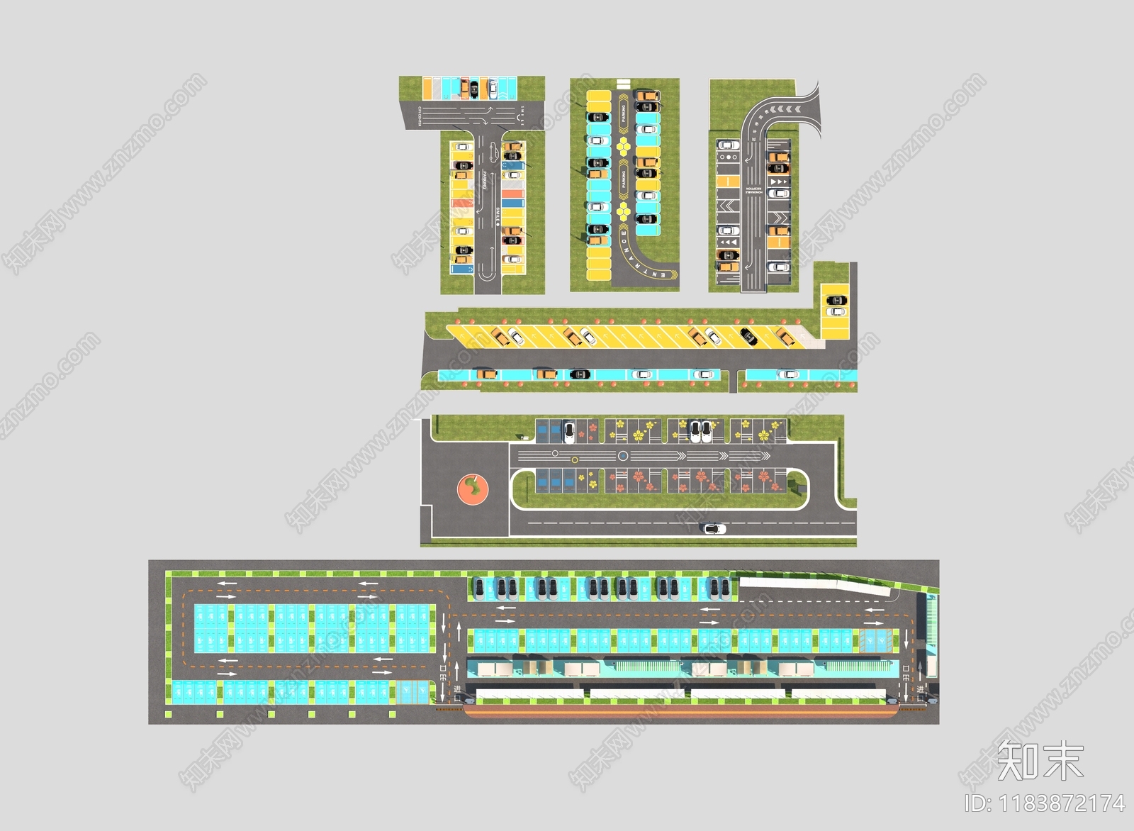 现代广场景观3D模型下载【ID:1183872174】