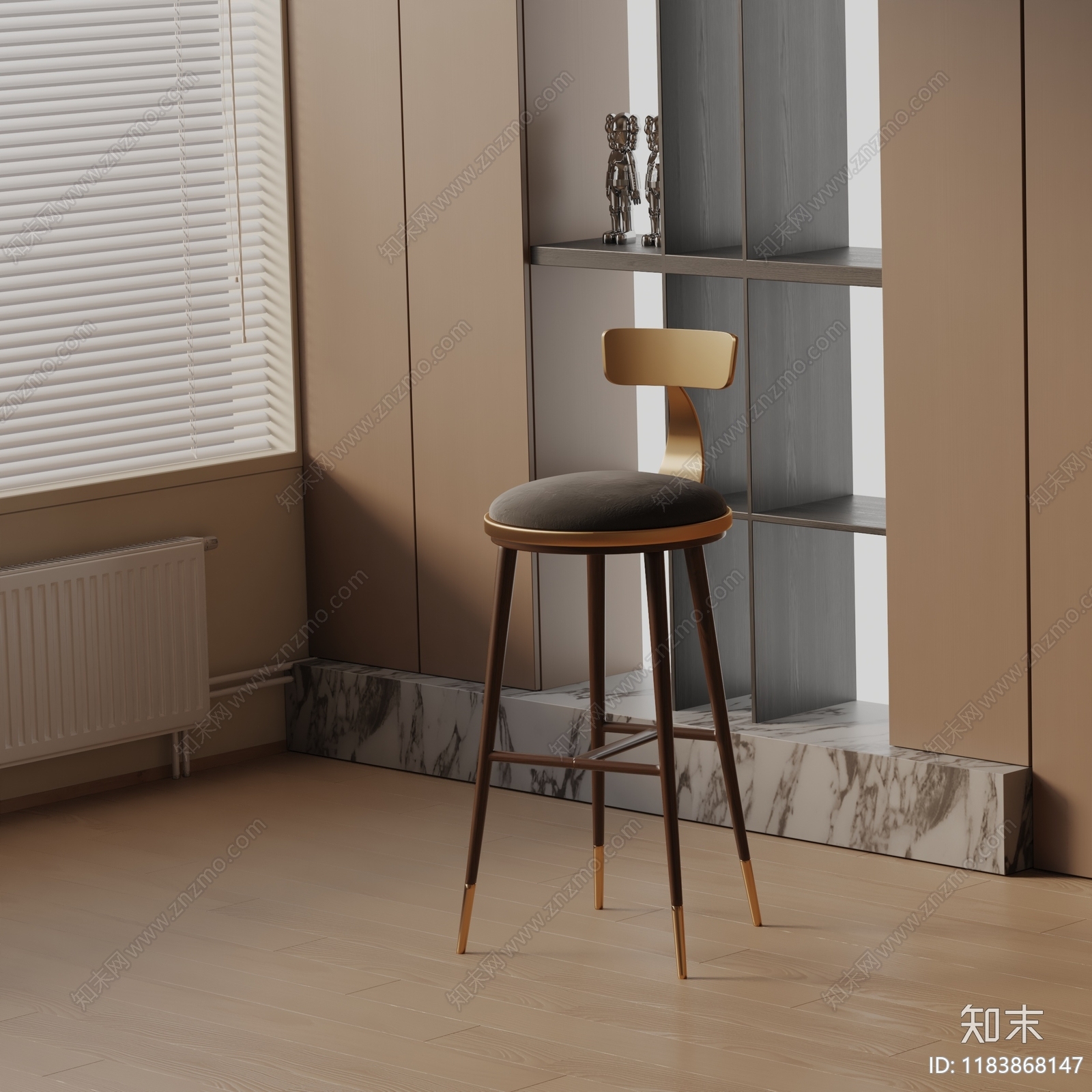 现代吧椅3D模型下载【ID:1183868147】