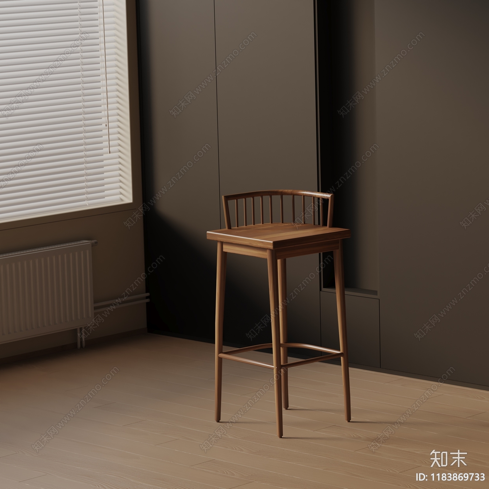 现代吧椅3D模型下载【ID:1183869733】