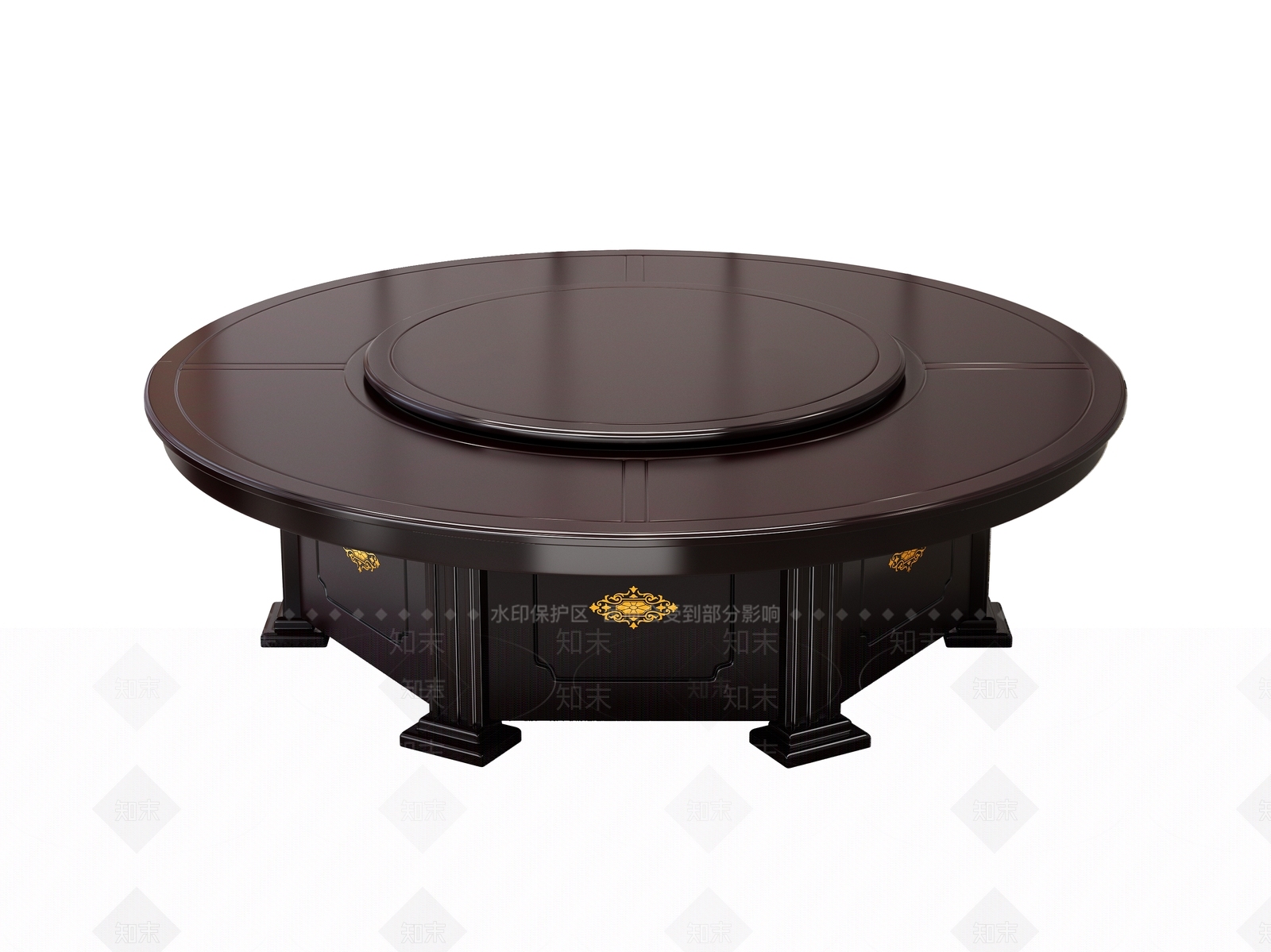 新中式中式餐桌3D模型下载【ID:1183870284】
