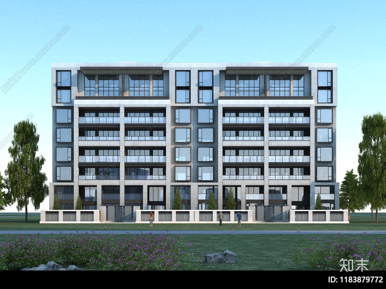 现代住宅楼建筑cad施工图下载【ID:1183879772】