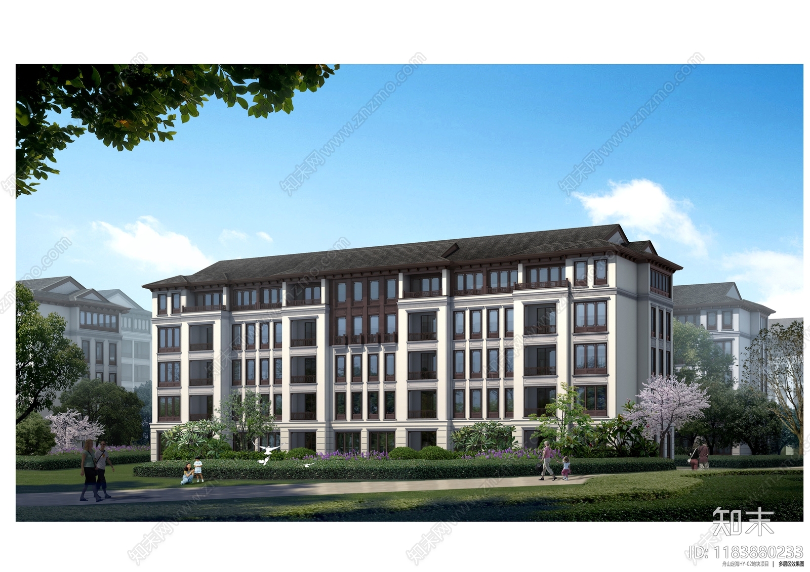 现代住宅楼建筑cad施工图下载【ID:1183880233】