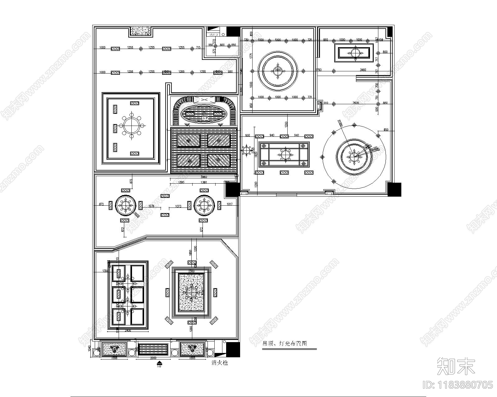 美式其他商业空间cad施工图下载【ID:1183880705】