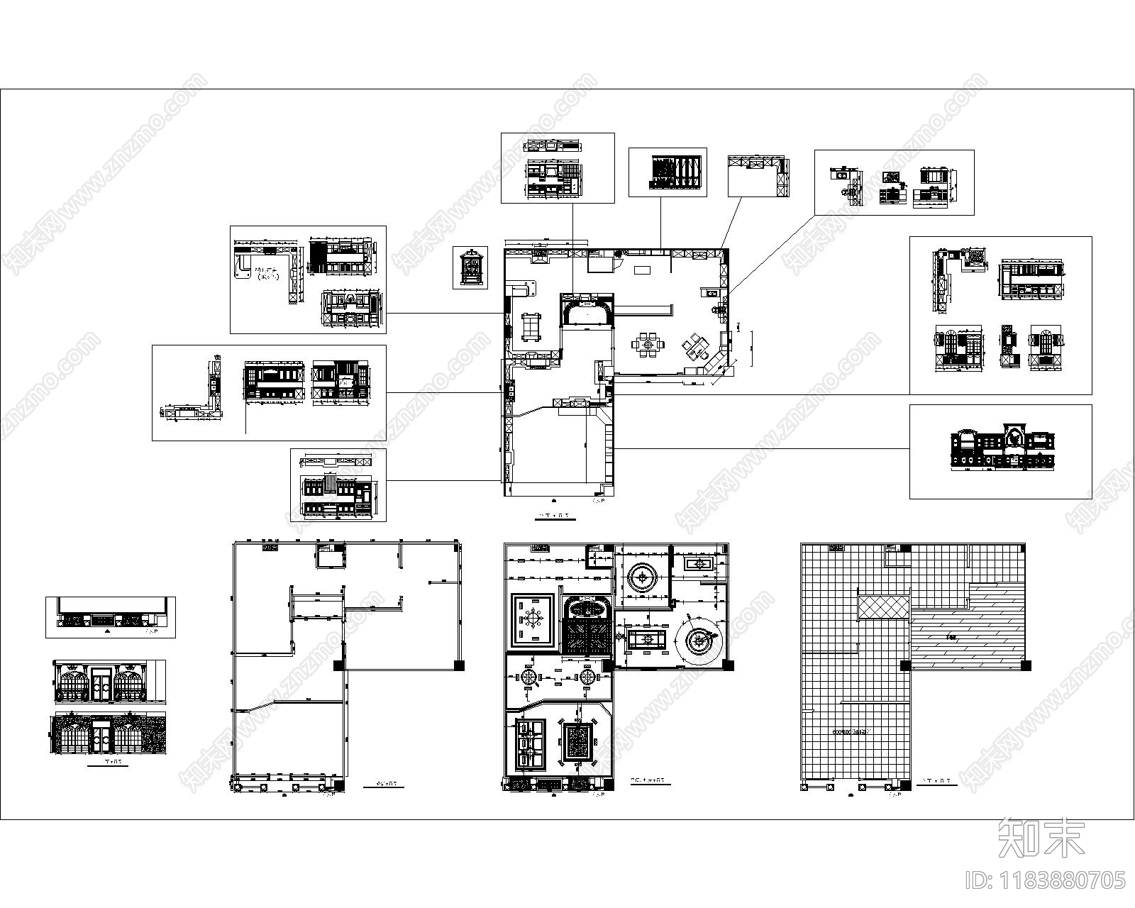 美式其他商业空间cad施工图下载【ID:1183880705】