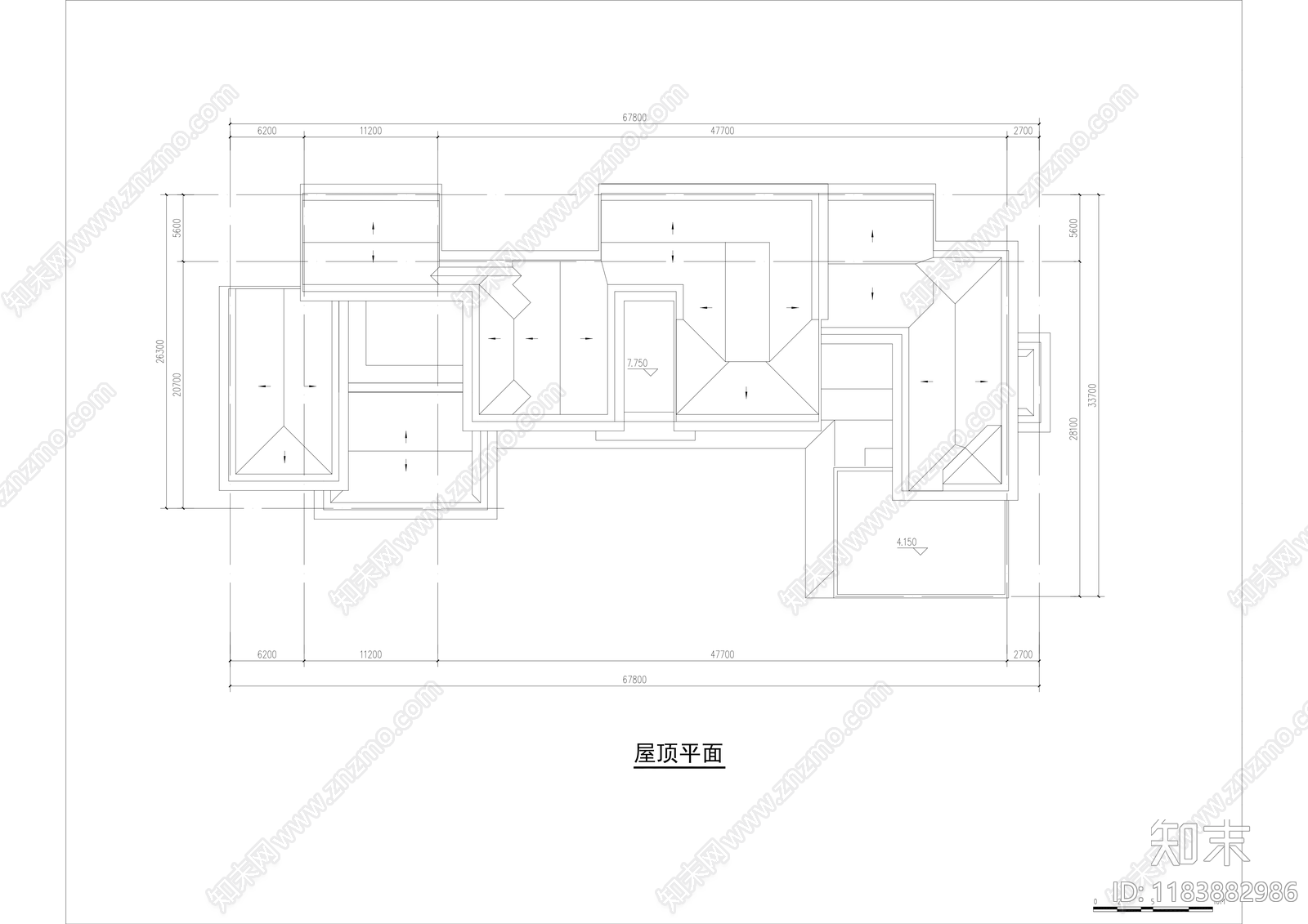 现代幼儿园建筑cad施工图下载【ID:1183882986】