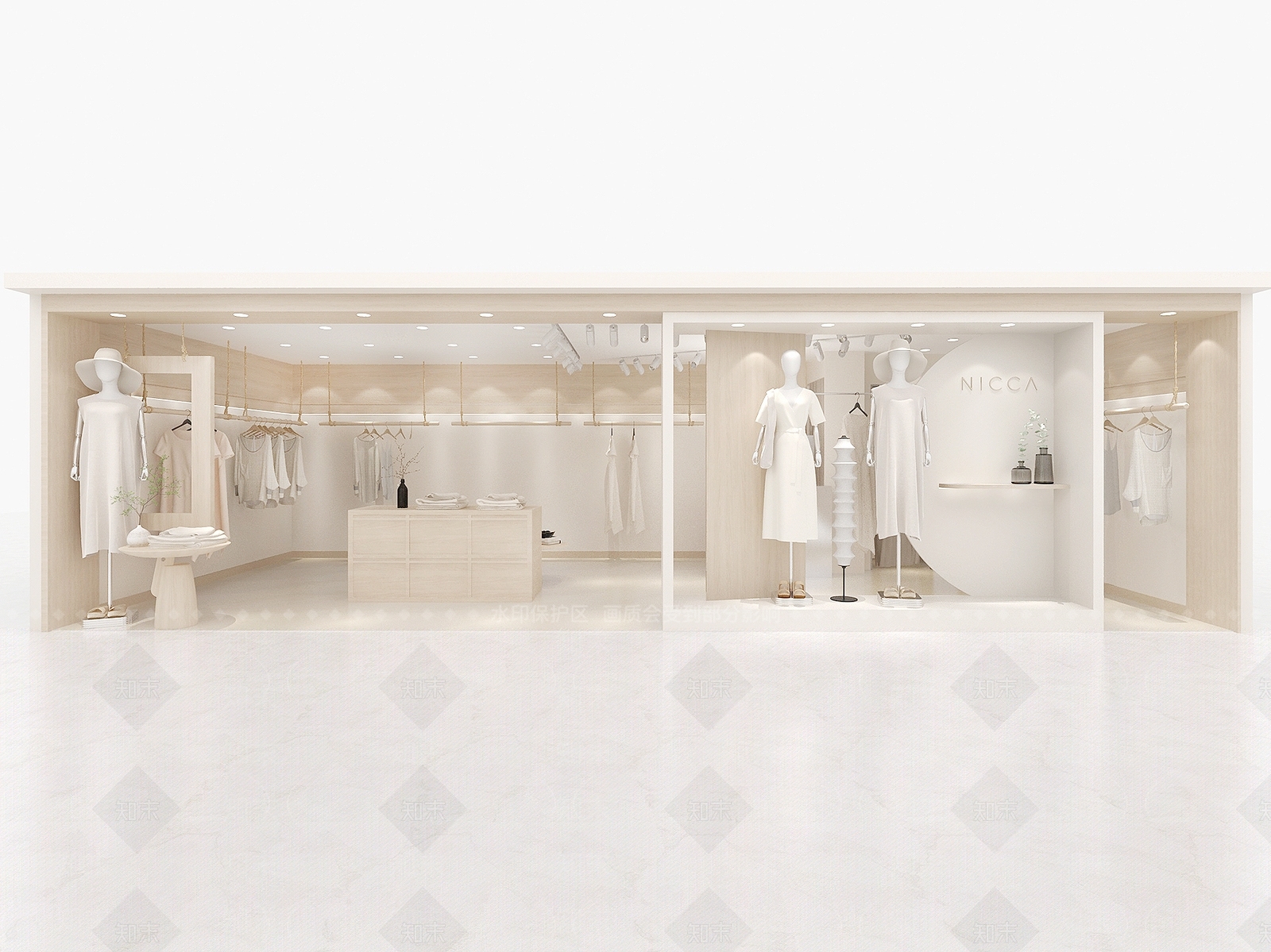 现代服装店3D模型下载【ID:1183887394】