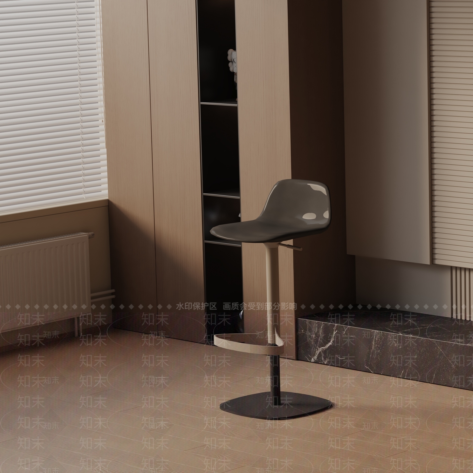 现代吧椅3D模型下载【ID:1183887232】