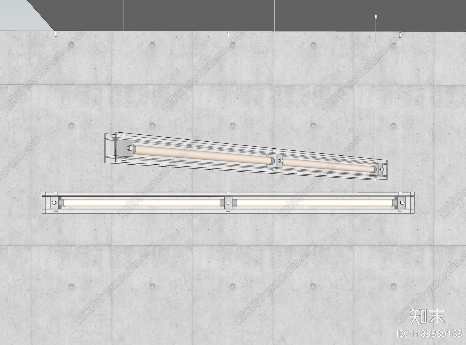 现代极简吊灯SU模型下载【ID:1183889163】