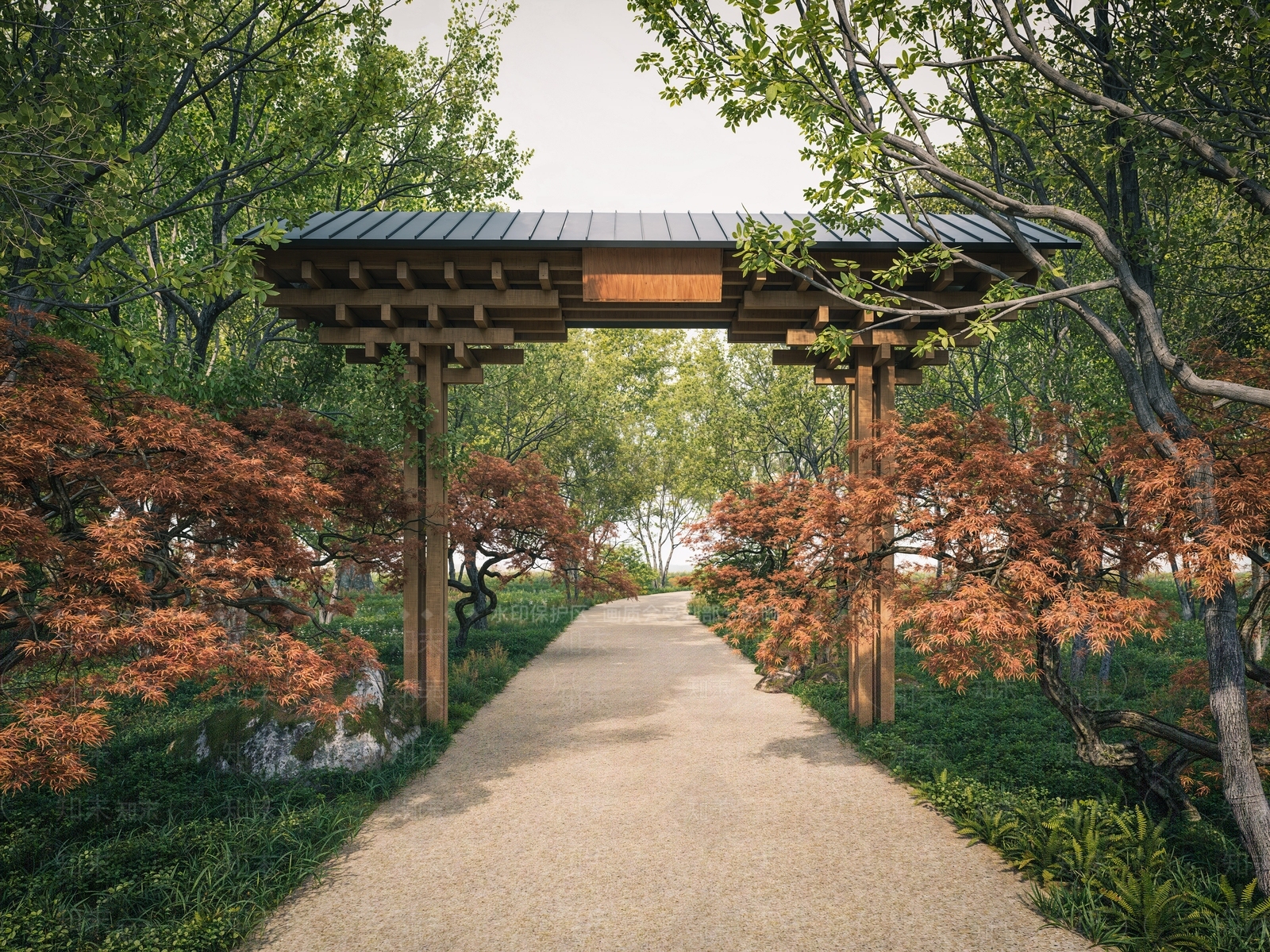 新中式牌坊牌楼SU模型下载【ID:1183889770】