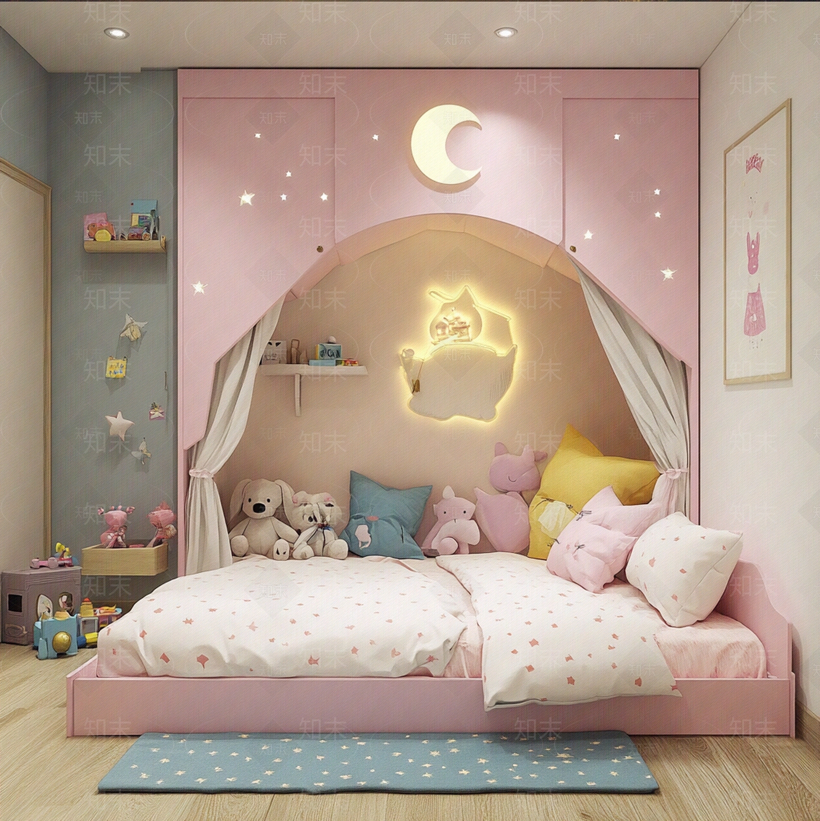 现代卧室贴图下载【ID:1183889374】