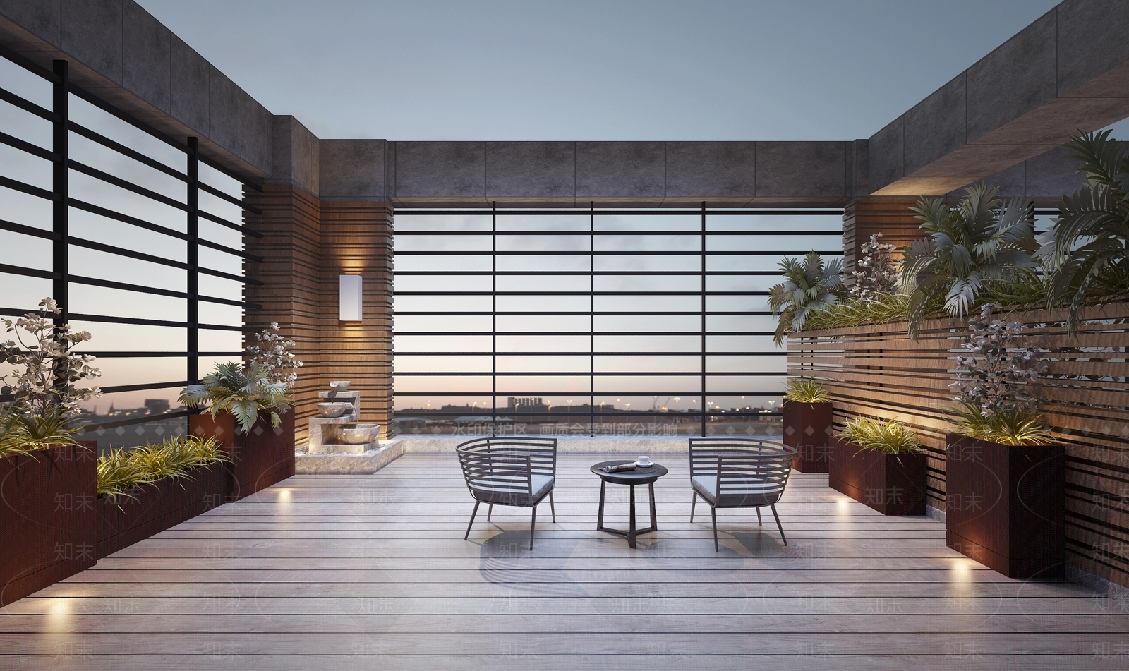 现代办公室阳台3D模型下载【ID:1183897124】