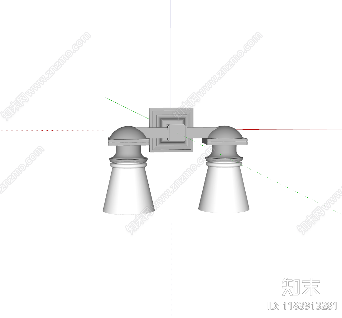 美式复古壁灯SU模型下载【ID:1183913281】