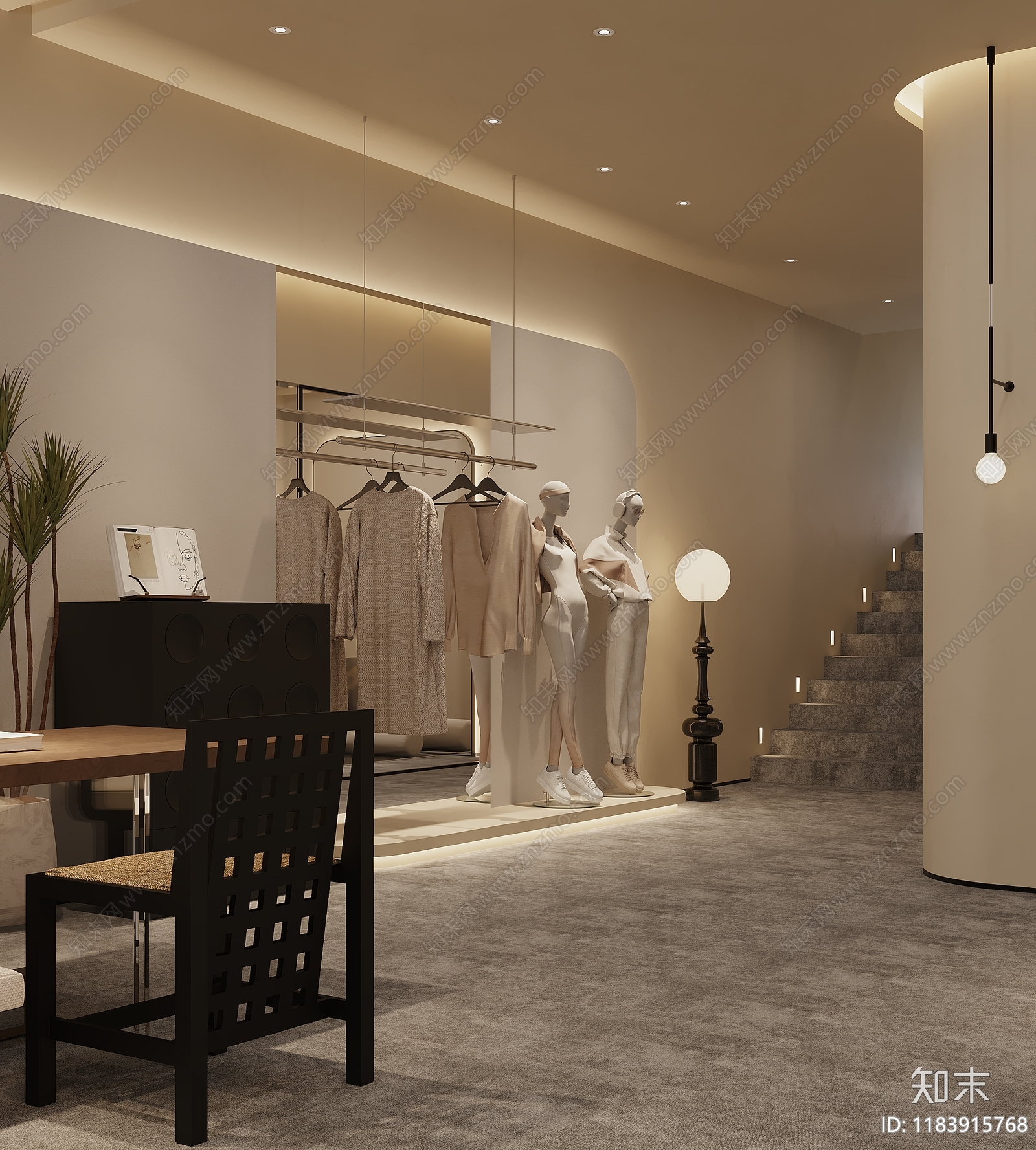 现代瑜伽馆cad施工图下载【ID:1183915768】