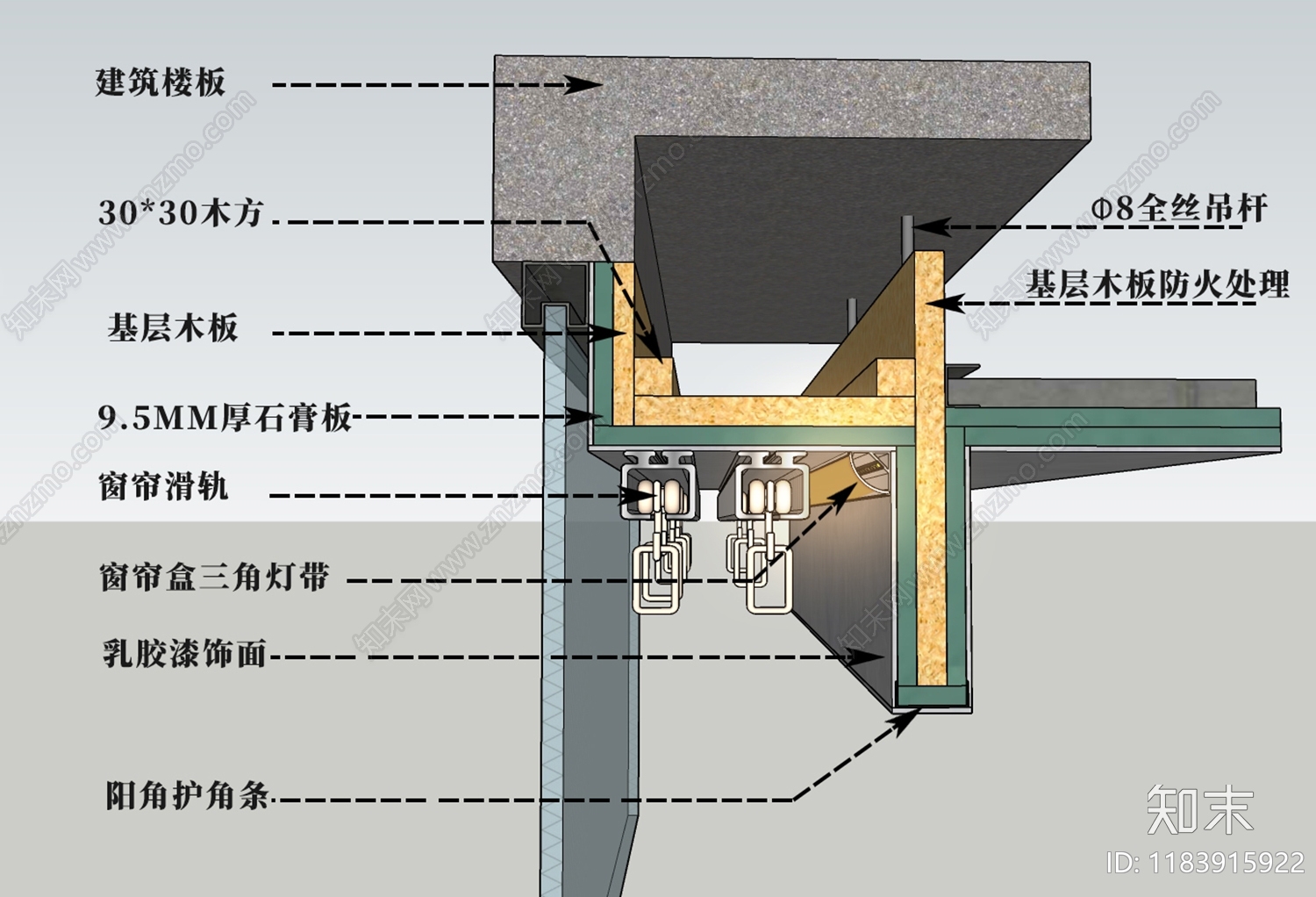 现代灯箱SU模型下载【ID:1183915922】