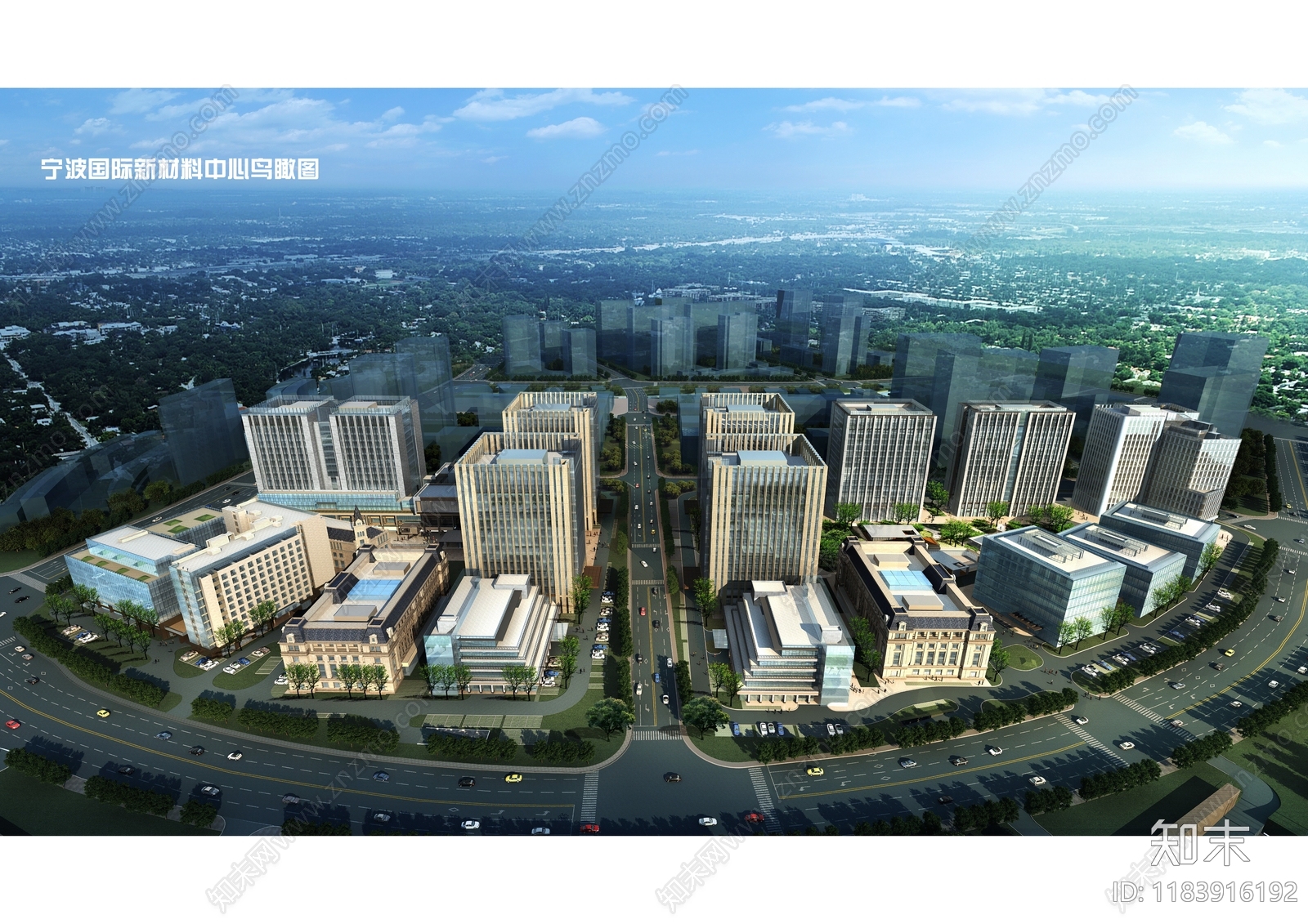 现代产业园建筑cad施工图下载【ID:1183916192】
