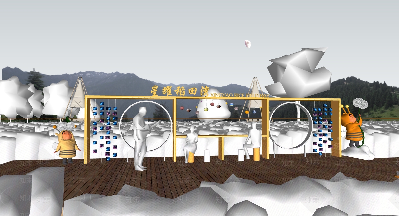 现代景观座椅SU模型下载【ID:1183917441】