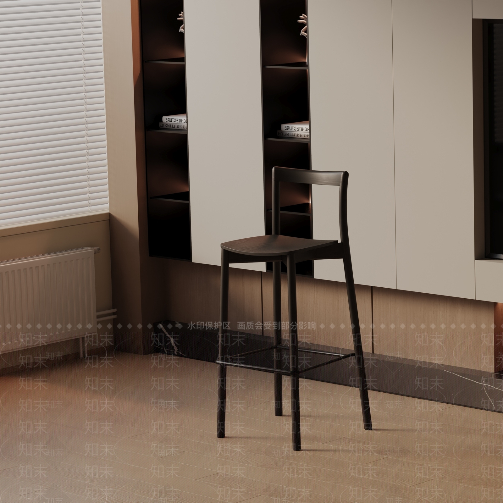 现代吧椅3D模型下载【ID:1183920063】
